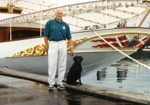 Niels Ovesen with the Royal  Vessel